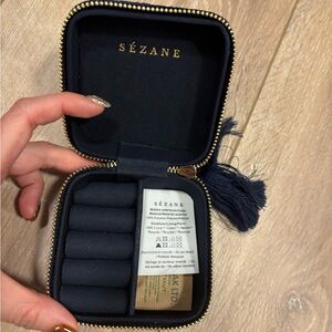 free Sezane Navy Jewelry Case